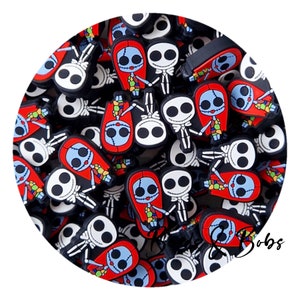 BULK 2-10 Pieces FREE Postage available see description, Halloween Jack & Sally Beads for jewellery and craft projects