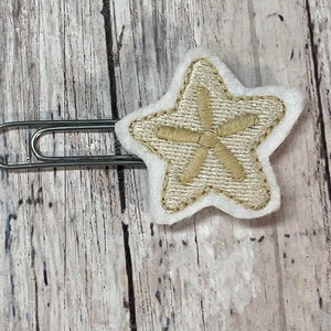 Starfish Sea Creature Feltie 4 x 4 Embroidery Design (2 versions - Feltie & Pencil Topper) DIGITAL DOWNLOAD, Hair Bow Embellishment Design