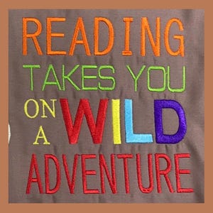 Jungle WORDS ONLY 5 x 7 Pocket Reading Pillow, Embroidery Applique Design Not a physical item! Digital Download Only