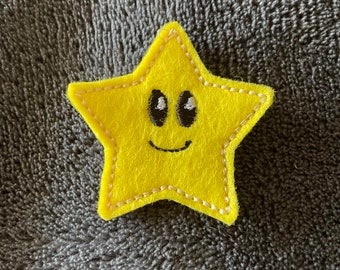 Star Feltie 4 x 4 Embroidery Design (2 versions - Feltie & Pencil Topper) DIGITAL DOWNLOAD, Hair Bow Embellishment Design