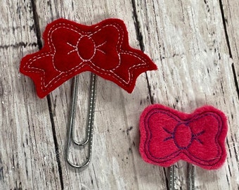 Bow Feltie single and 4 up 4 x 4 Embroidery Design (2 versions) DIGITAL DOWNLOAD ONLY, Hair Bow Embellishment Design