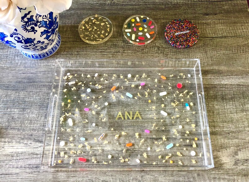 Rainbow Pill Resin Tray 10 X 14 Acrylic Pill Tray Custom Etsy