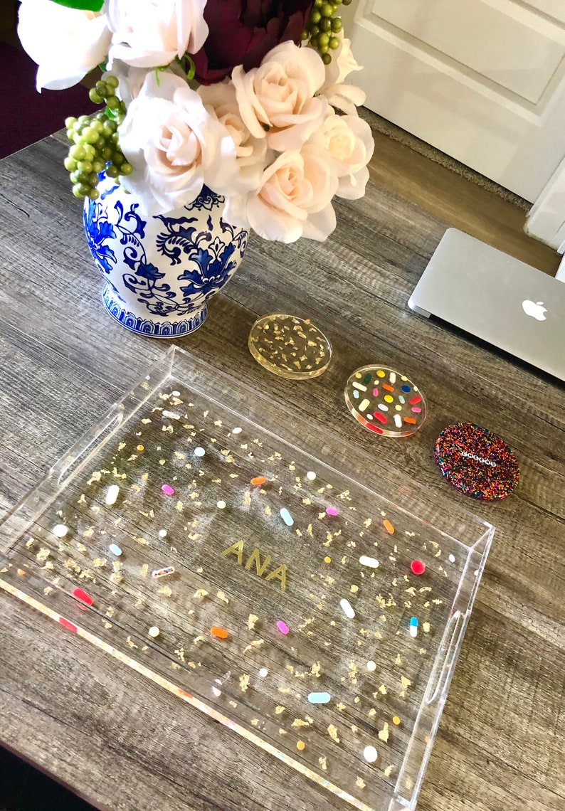 Rainbow Pill Resin Tray 10 X 14 Acrylic Pill Tray Custom Etsy