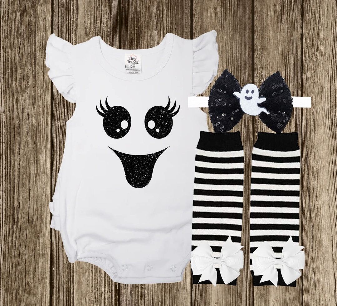 Ghost Bubble Romper Baby Girl Ghost Costume Toddler Girl Etsy