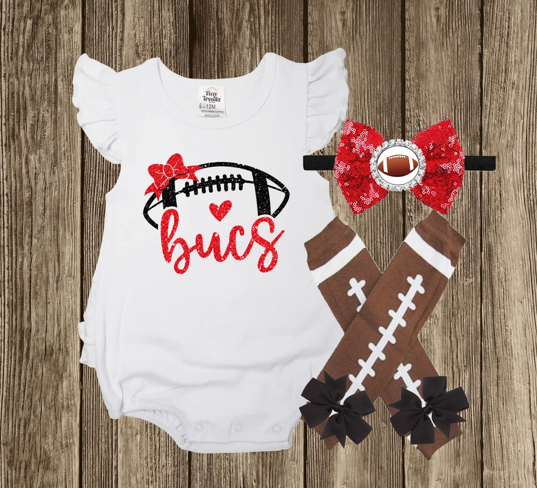 Buccaneers Tampa Football Bodysuit, Baby Girl Football Outfit, Cutest