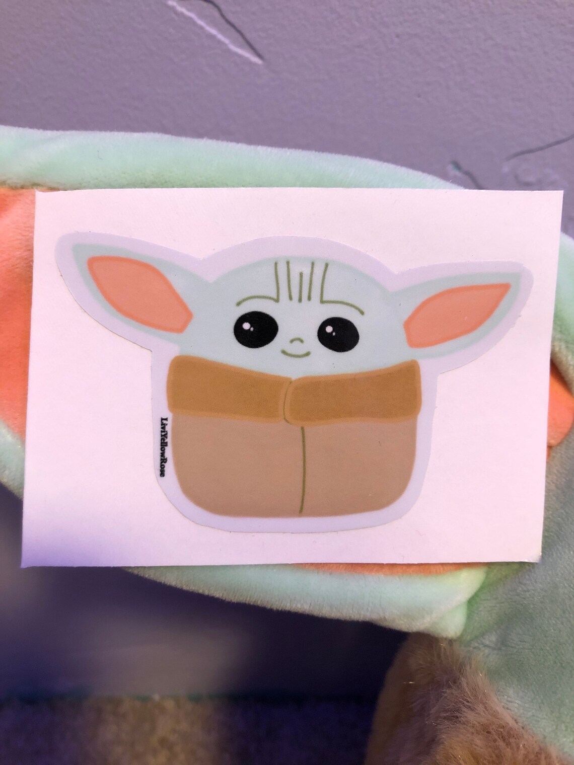 Baby Yoda Grogu Squishmallow Glossy Weatherproof Sticker/Decal | Etsy