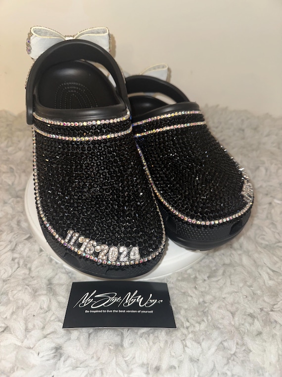 Bling Crocs: Handmade Rhinestone Crocs with Bow