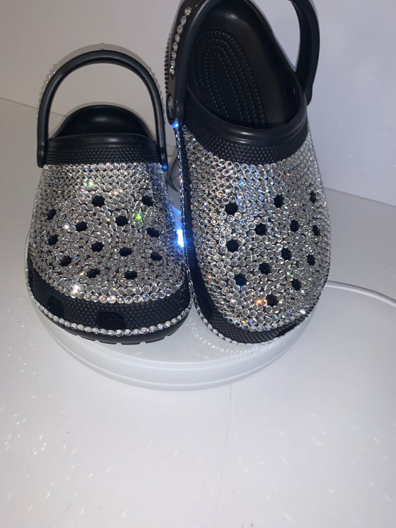 My Handmade Clear Rhinestone Custom Clogs for My Style | Birthday Gifts For her | Anniversary Gifts| Push Gifts | Custom Bling Shoes