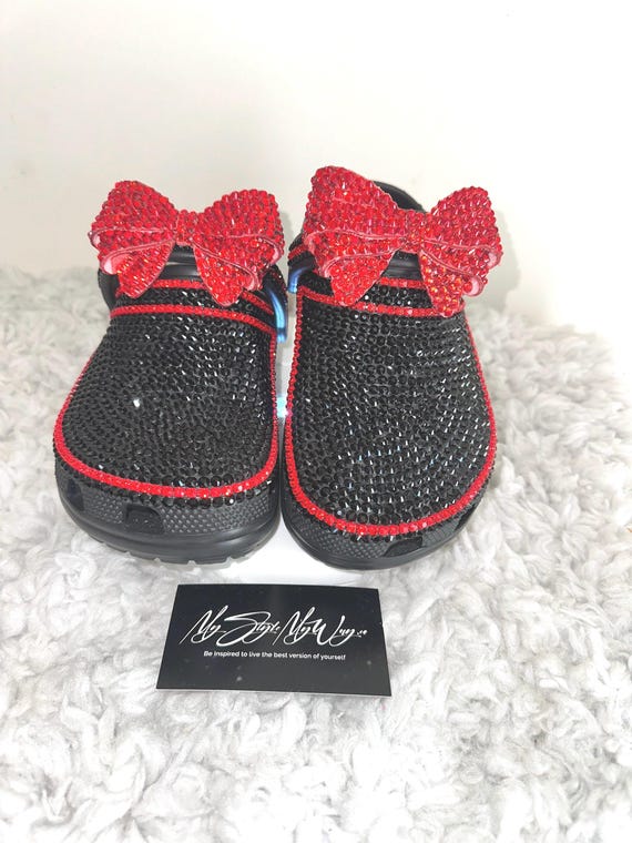 Bling Crocs: Rhinestone Bow, Custom Shoes