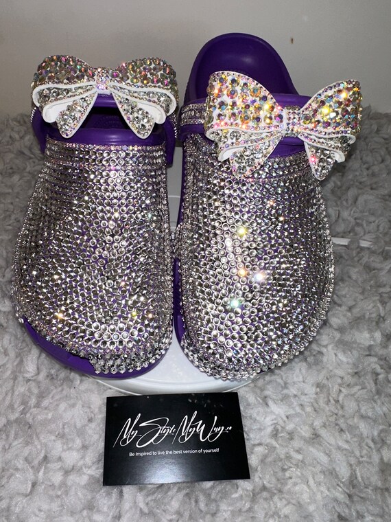 My Handmade Rhinestone Custom Clogs for My Style | Birthday Gifts For her | Anniversary Gifts| Push Gifts | Custom Bling Shoes