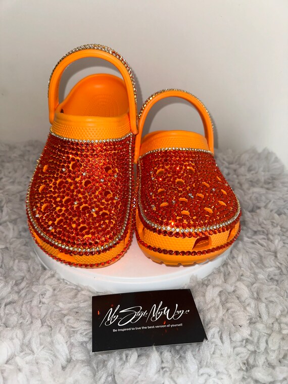 My Handmade Rhinestone Custom Clogs for My Style | Birthday Gifts For her | Anniversary Gifts| Push Gifts | Custom Bling Shoes