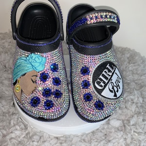 Custom Rhinestone Clogs: Bling Embellished Women&#39;s Shoes