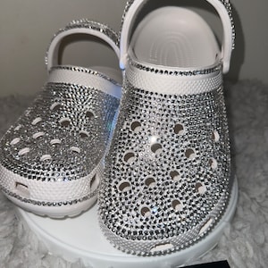 Custom Bling Designs for Women&#39;s Clogs | bride gift  | wedding gift | Custom bride crocs | Rhinestone Shoes | bling crocs | CustomCrocs