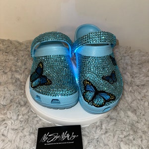 Blue Platform Crocs Etsy