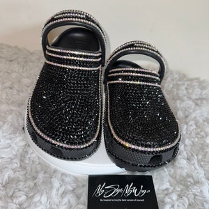Bling Crocs | Custom Crocs | CustomCrocs | Black Custom Crocs | Christmas Gift