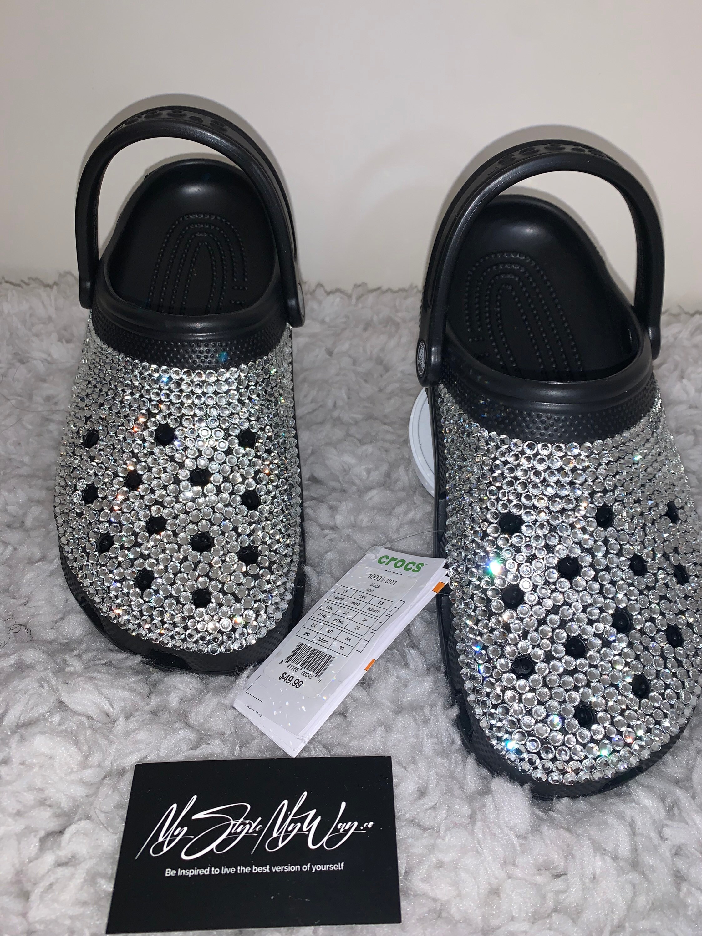 custom fur crocs