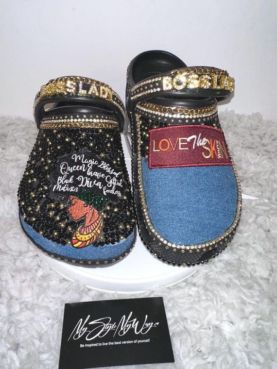 My Handmade Personalized Blue Denim Custom Clogs for My Style | Birthday Gifts For him | Anniversary Gifts | Custom Denim Shoes