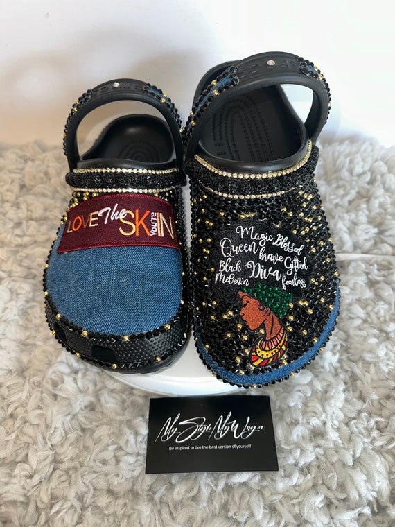 Custom Crocs W Patches Bling Crocs Customcrocs 