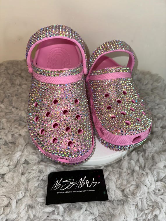 My Handmade Crystal AB Custom Clogs for My Style | Birthday Gifts For her | Anniversary Gifts| Push Gifts | Custom Bling Shoes