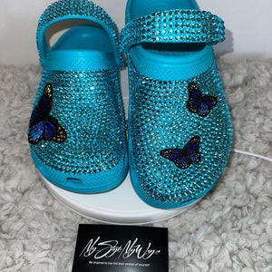 Bling Crocs | W/ ButterFly Patches | Custom Crocs |CustomCrocs | Rhinestones