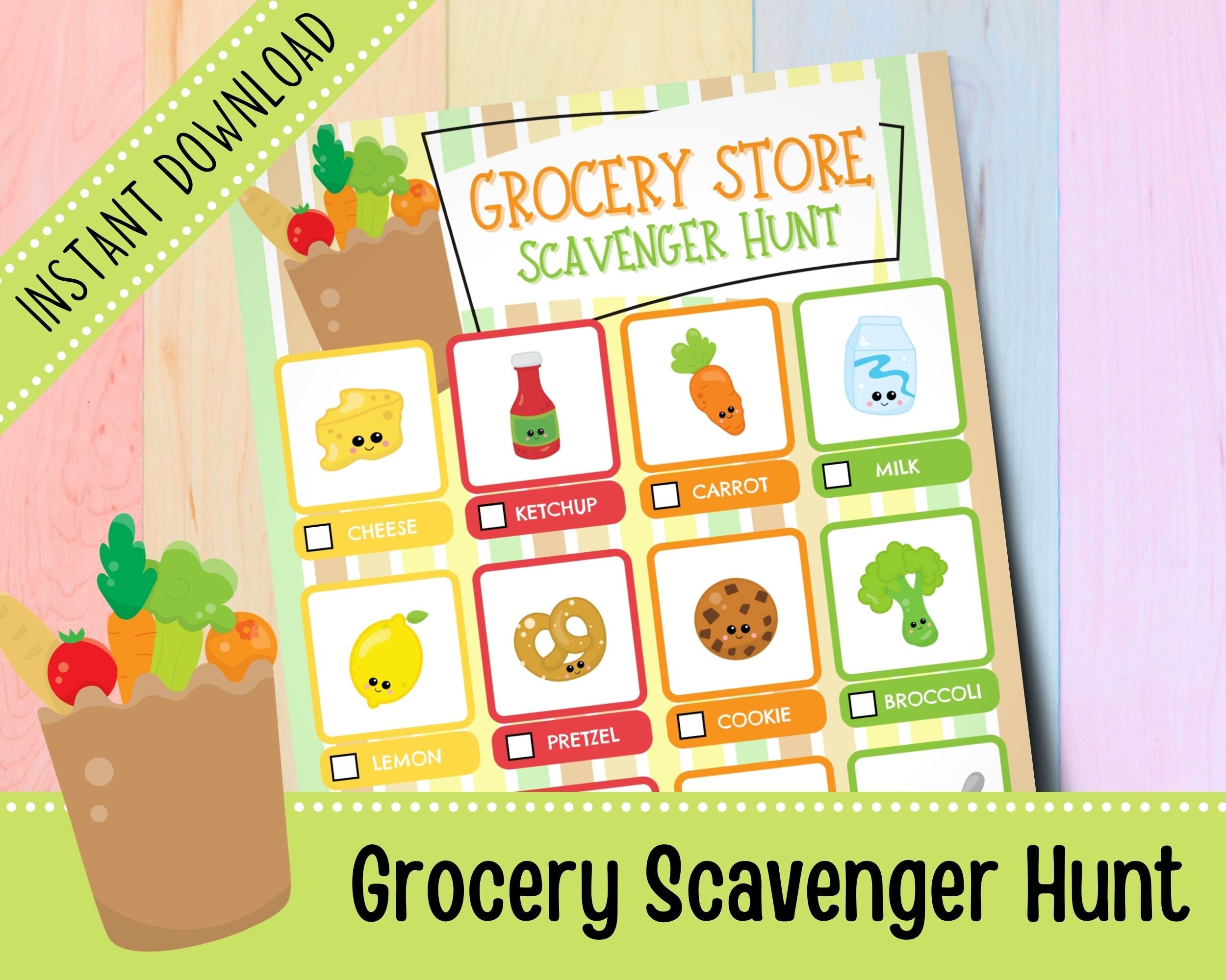 Grocery Store Scavenger Hunt Supermarket Activity Fun Etsy