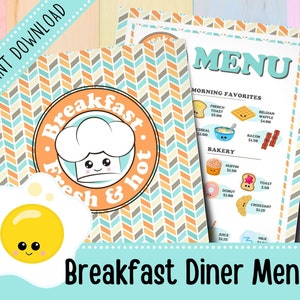 Menu śniadaniowe | Restauracja do zabawy | Aktywności dla maluchów | Zabawa w udawanie | Przedszkole | Do wydrukowania