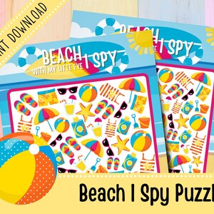 Beach I Spy Puzzles | Summer Activities for Toddlers | Look and Find | Counting Game | Preschool | Printable