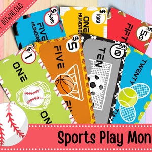 Sports Pretend Play Money for Kids | Classroom Rewards System | Good Behavior | Preschool | Kindergarten | Printable