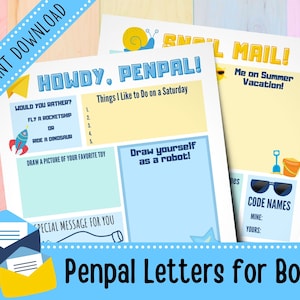 Cartas de correspondência para meninos | Cartas divertidas para crianças | Correio lento para crianças | Solicitações de cartas | Atividades de Distanciamento Social | Imprimível