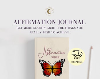 Custom Affirmation journal | Personalized Name Hardcover planner US Letter| Law of attraction Manifestation Christmas Aesthetic gifs for her
