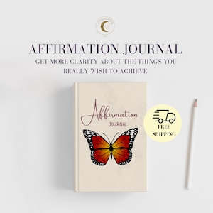 Custom Affirmation journal  | Prsonalized Name Hardcover planner US Letter| Law of atraction Manifestation Christmas Aesthetic gifs for her