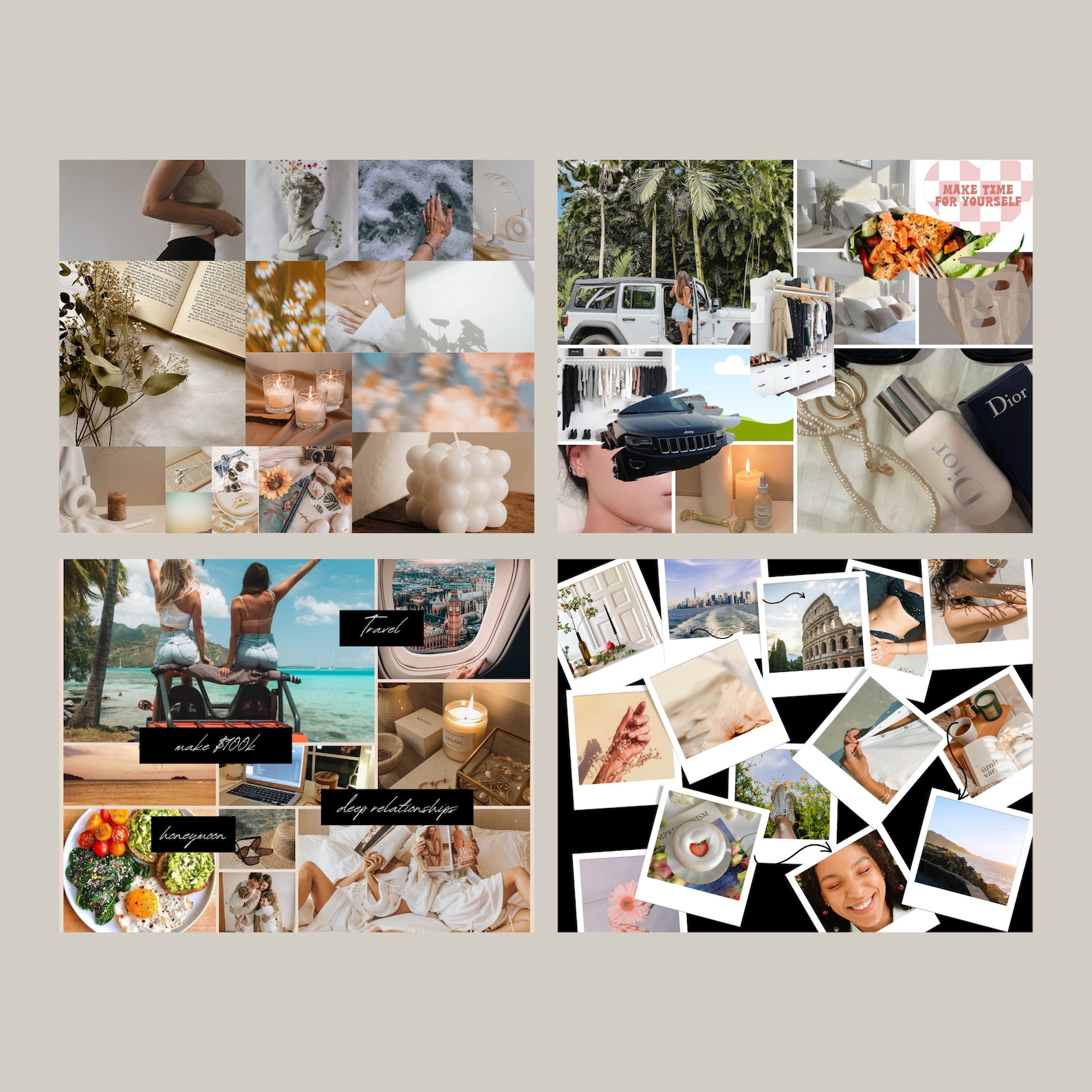 2025 Vision Board Template Canva|spiritualvision Board Editable Self ...