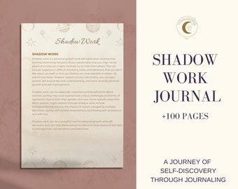 Printable Shadow work prompts journal|100 pages| Self-development| inner child | gratitude self discovery | anxiety journal|PDF workbook, A4