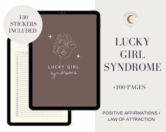 Lucky Girl Syndrome journal ipad affirmations planner Gratitude Law Of Attraction Manifestation Positive Affirmation Law Of Assumption lucky