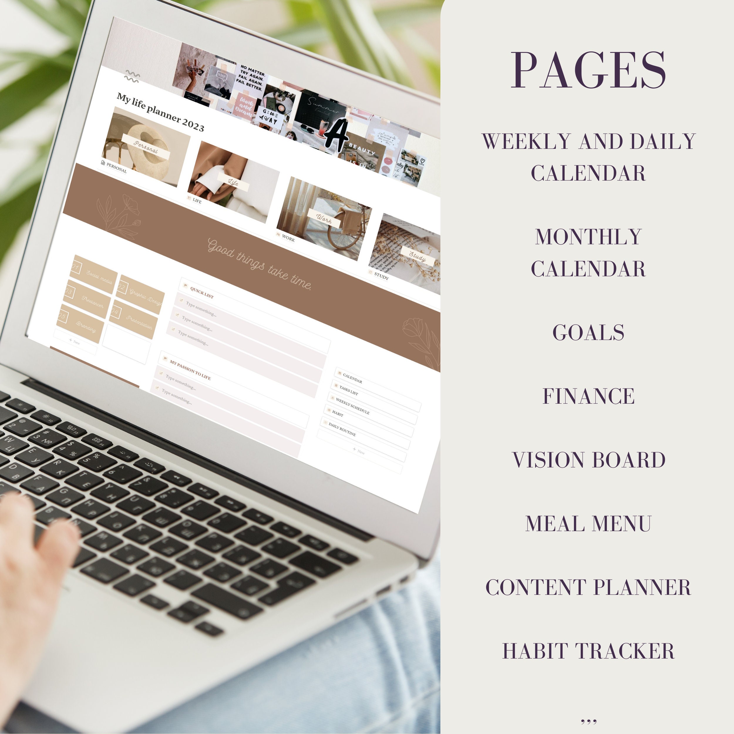 Goal Setting Notion Planner