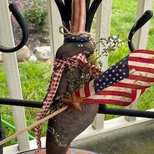 Uncle Sam Patriotic Primitive Crow - Primitive Decor - Handmade