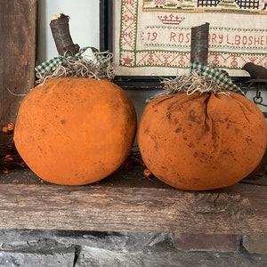 Large Primitive Grungy Pumpkins - Handmade Fall Pumpkin - Fall Primitives - Primitive Halloween Decor