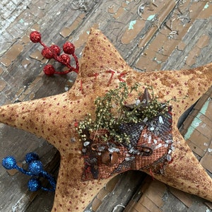 Primitive Americana Star: handgeschilderd patriottisch decor