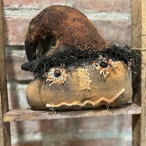 Primitive Pumpkin Scarecrow - Halloween Primitives - Halloween Pumpkin - Halloween Fall Decor