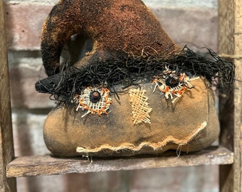 Primitive Scarecrow Pumpkin: Rustic Halloween Fall Decor