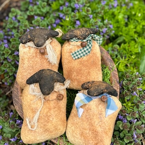 Rellenos de cuencos de ovejas rústicas hechas a mano – Decoración de primavera y Pascua