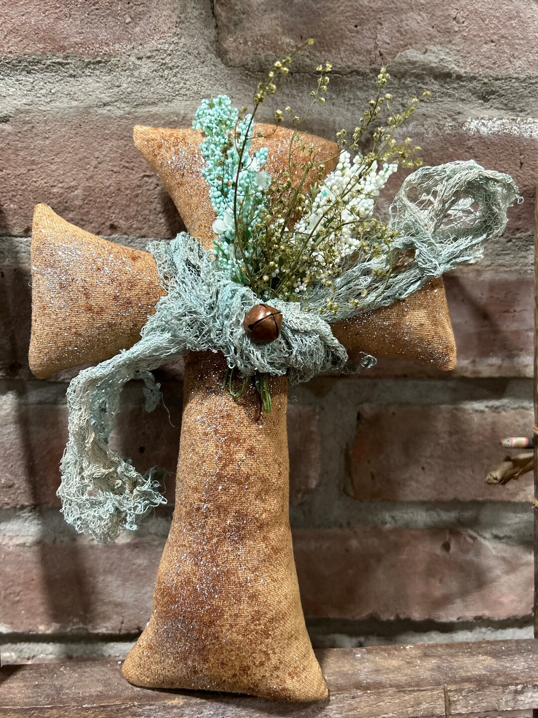 Large Primitive Easter Cross Decor Primitive Easter Holy Etsy