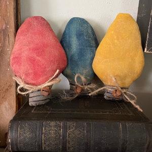 Primitieve kerstbollen komvullers - Ornies primitief decor - decoratie feestdagen