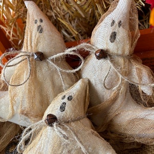 Primitive Sparkling Ghost Bowl Filler, Prim Ghost, Ghost Ornament, Primitive Halloween Decor, Halloween