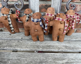 Primitive Gingerbread Man ornies - Bowl Fillers - Christmas Decor (2)