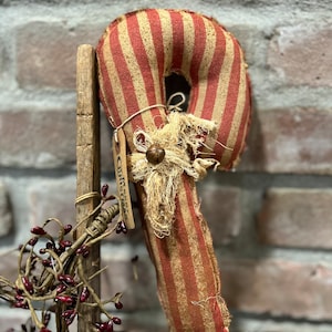 Primitive Christmas Candy Canes, Grungy Candy Cane Bowl Fillers, Christmas Bowl Fillers, Rustic Christmas Candy Canes