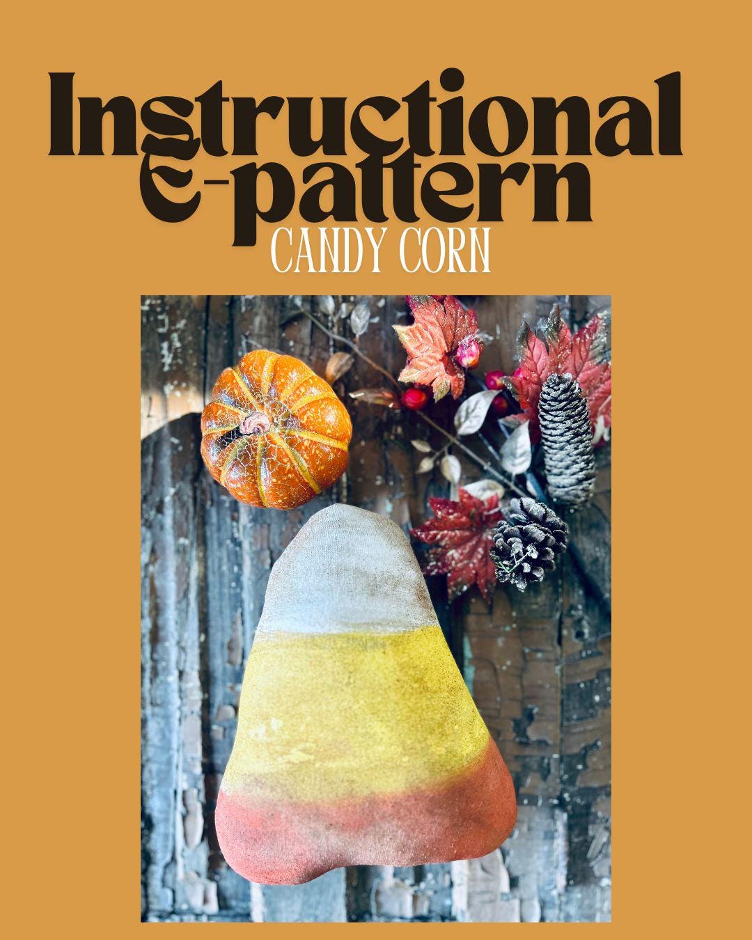 DIGITAL E-file Primitive Candy Corn Pattern Fall Halloween PDF Sewing ...