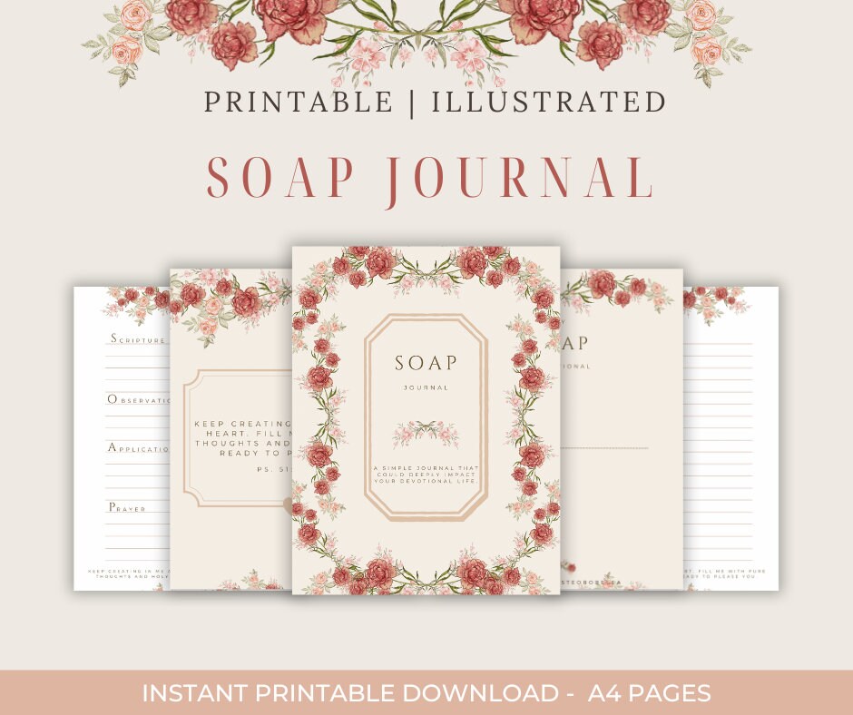 SOAP Journal Bible Study Journal Bible Verse Study Devotional Journal