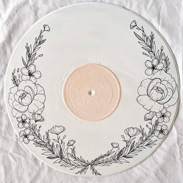 Painted Vinyl Record Etsy