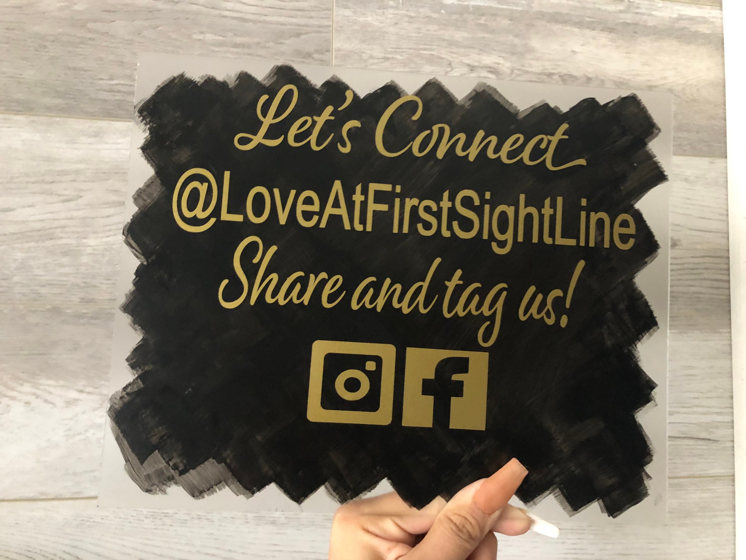 Instagram Sign Facebook Sign Social media sign Business Etsy